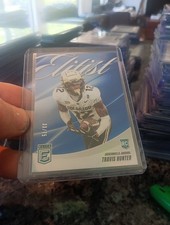 2025 Donruss Elite Travis Hunter RC Rookie Elitist Blue /75 Jaguars