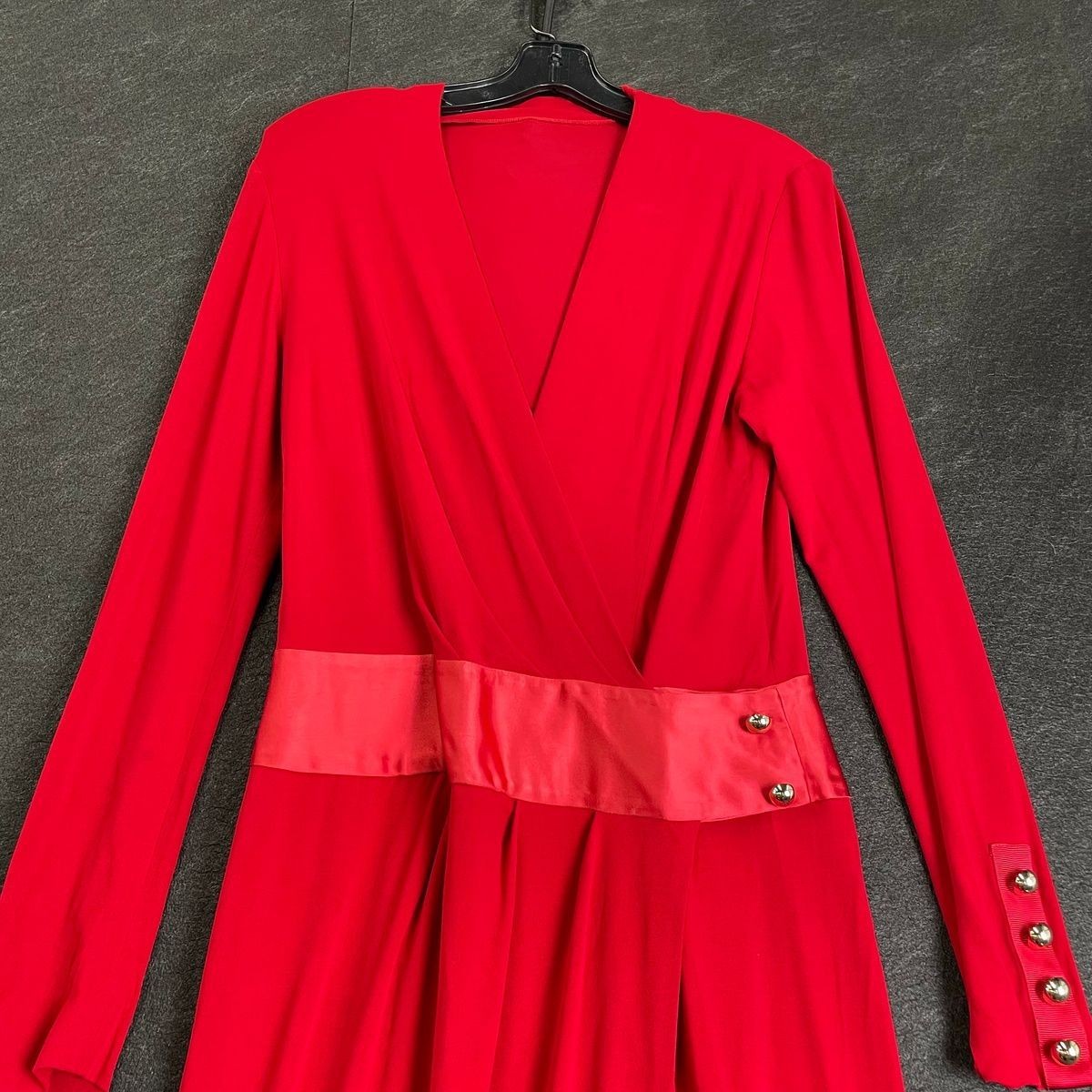 ALEXANDRE VAUTHIER Long Sleeve Maxi Dress Women's Size US 8 Red image 5