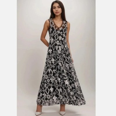 johnny was formal dress Women's Flower Storm Mesh Flirty Dress R35724-9 main image 1