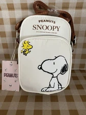 Primark Peanuts Snoopy Crossbody Brown and Cream Phone Bag New
