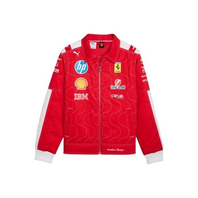 PUMA Scuderia Ferrari FW25 Monza Logo Letter Collar Racing Long Sleeve Jacket