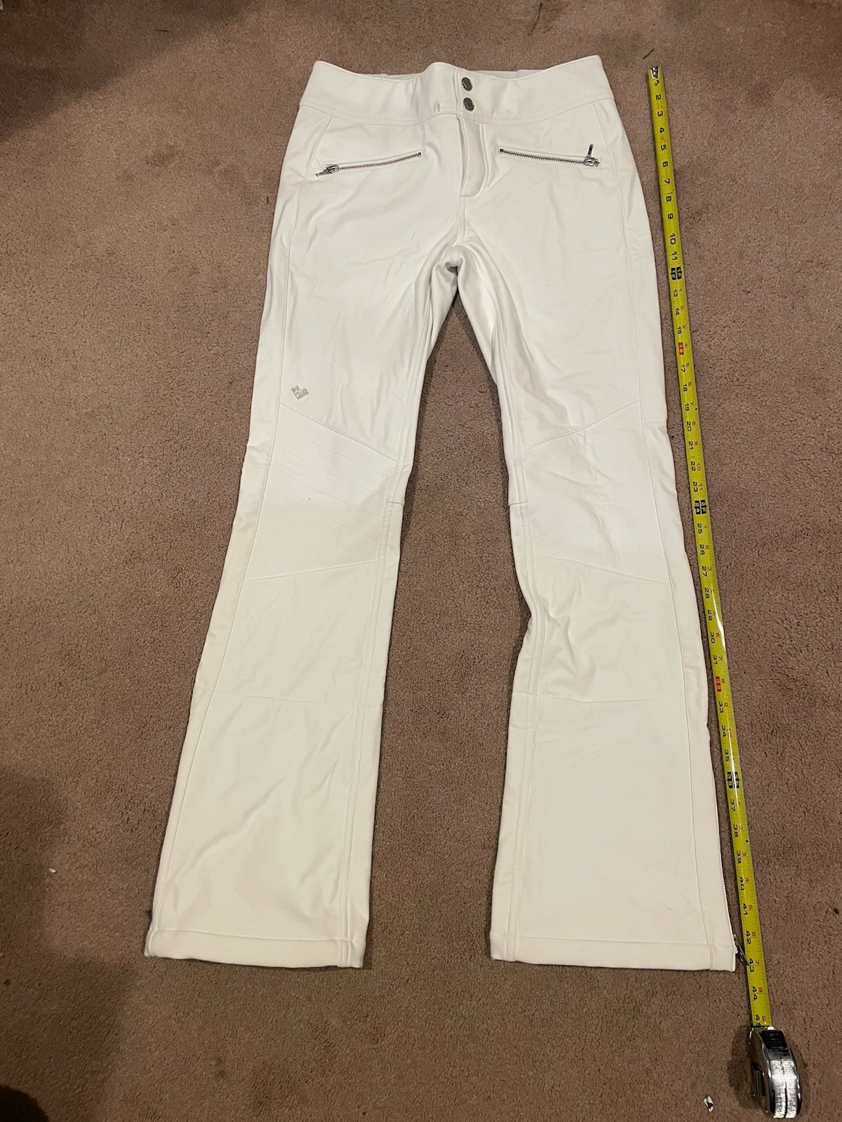 Pantalón de esquí para mujer Obermeyer Resort Softshell forrado de lana blanco 8 largos