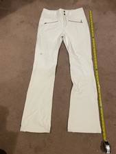 Women's Obermeyer Resort Softshell All Season Fleece Lined White Ski Pant 8 Long