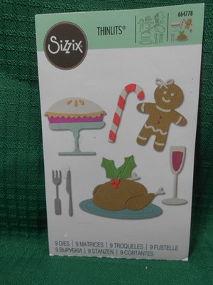 Sizzix Thinlits Christmas Festive Treats   9 Metal Dies