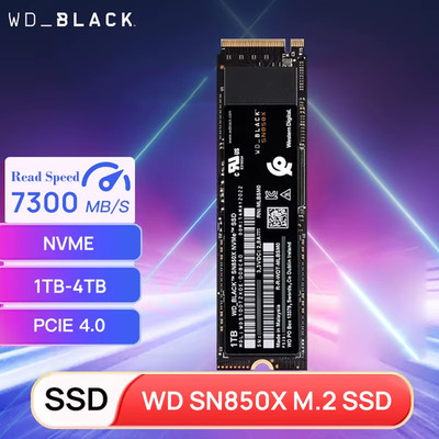 SN850X 1TB 2TB 4TB WD_BLACK M.2 2280 Nvme Pcie Gen 4.0X4 SSD Solid State Drives 