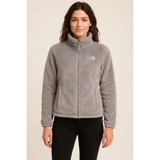 The North Face Women's Osito Full Zip Fleece Jacket Gray Size M Winter Fall Cozy