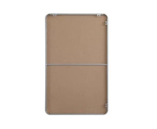 Elegant Decor Contour Metal Rectangle Mirror 30X48 In Silver - Picture 11 of 11