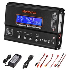 Lipo Battery Charger, 1S-6S Lipo Li-ion NiMH NiCD Li-Fe Battery with Tamiya XT60