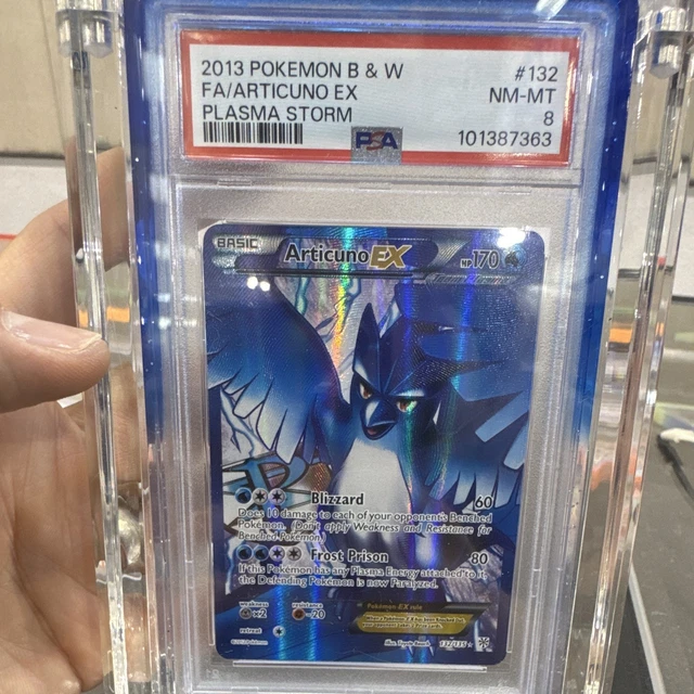 PSA 8 Articuno EX 132/135 Plasma Storm Full Art Holo Ultra Rare 2013 EN