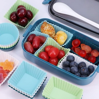 12Pcs Silicone Cupcake Liner Cake Mould Reusable Muffin Cupcake Molds Baking Cup