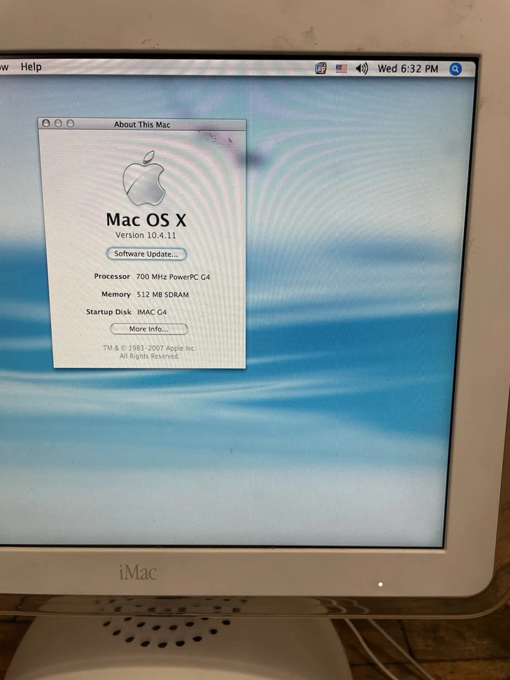 Computadora de escritorio Apple iMac G4 2002 M6498 con teclado y mouse probada funcionando Foto 3 de 4