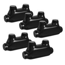 5 Pcs Insulated In-Line Splice Connector, 2 2 Ports Dual Entry - 2/0-6 AWG