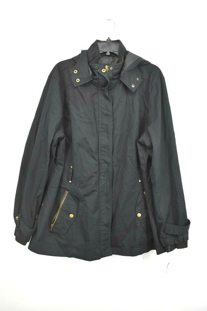 Download Fashion To Figure Womens Black Hooded Zip & Snap Front ...