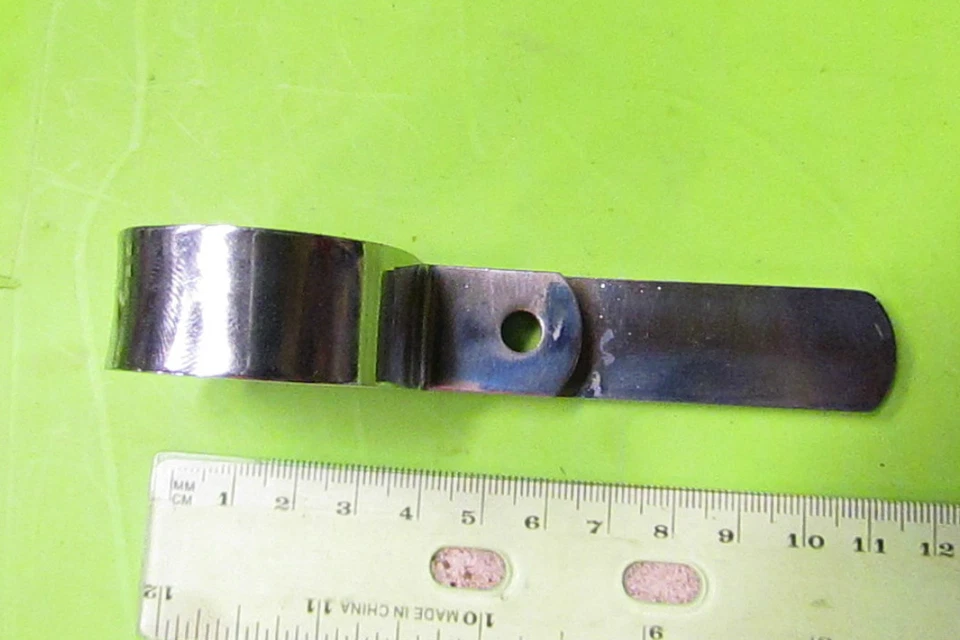 Soporte de escape cromado Rickman NOS Zundapp 125 MX soporte p/n L/T Foto 2 de 4