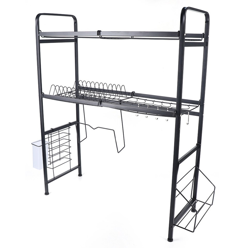 Over The Sink Dish Drying Rack 2 Tier Stainless Steel Above Sink Dish ...
