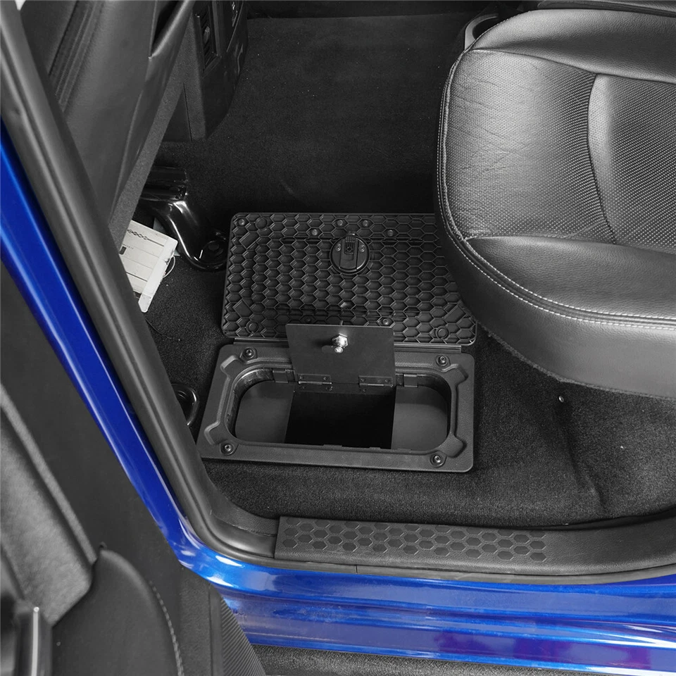 Caja de almacenamiento con bloqueo de piso de asiento trasero para camioneta Dodge Ram 1500/2500/3500 2009-2018 Foto 4 de 4