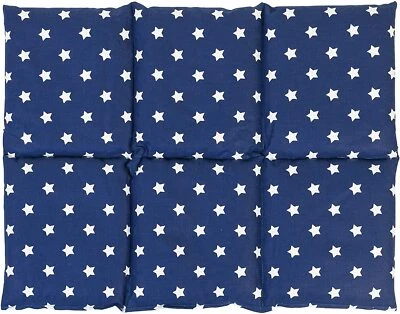 GIRAFFENLAND 6-Kammer Wärmekissen 40x30 - Körnerkissen Rücken und Bauch - groß Sterne-blau;