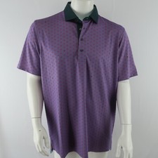 Greyson Golf Polo Shirt Mens Large Purple Spring Garden Polo Windflower New