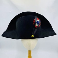 Napoleon French Captains Bicorne Hat Cosplay Imitation Wool Cap Replica Classic