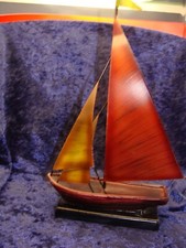 Wooden Sailboat~ Very Good Condition~ Mahogany Wood~Beautiful Boat~11.5&rdquo;x7.5&rdquo;