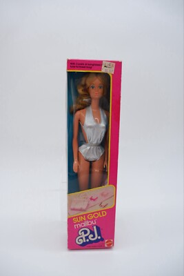 Barbie 1983, Sun Gold Malibu P.J.  Made in Hong Kong NRFB