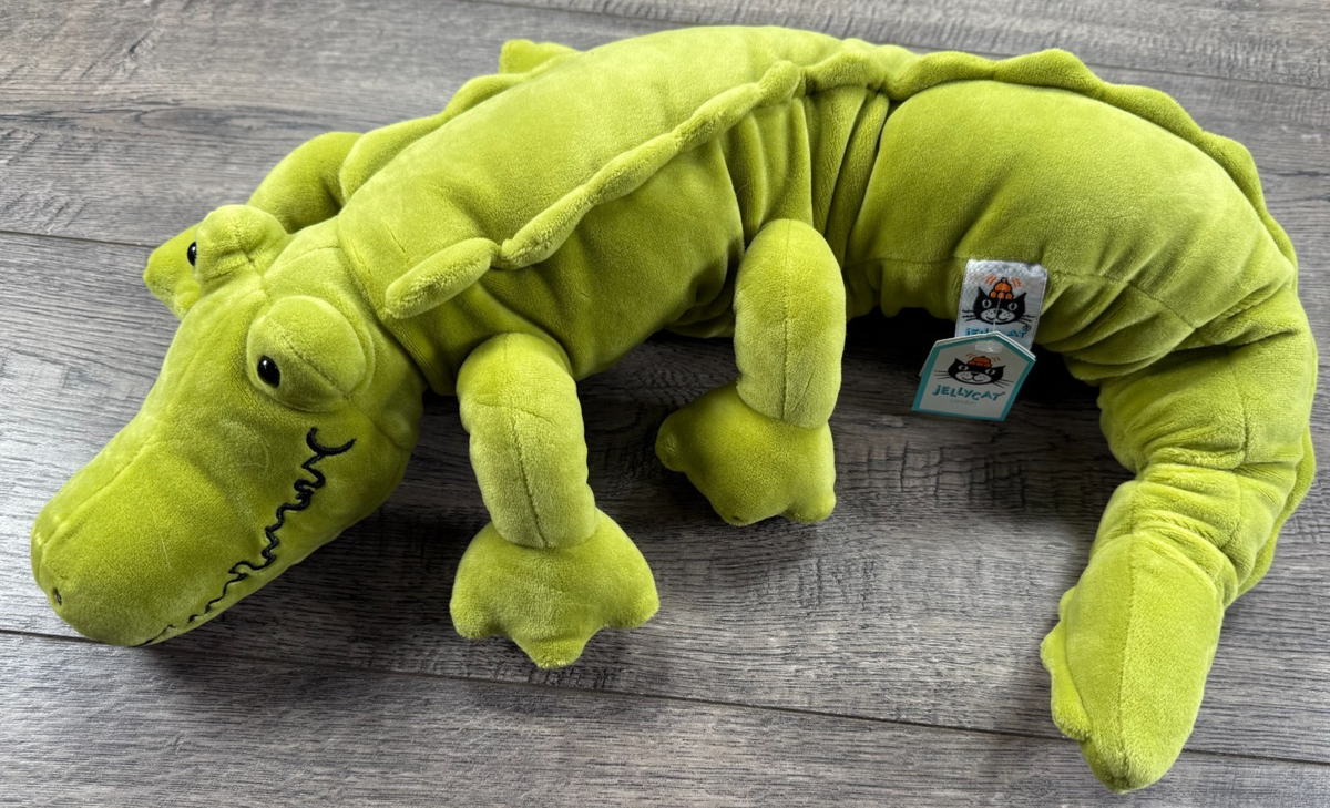 New Jellycat London ZigZag Croc Plush Crocodile Green Alligator