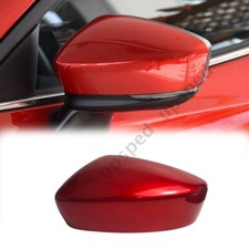 Red Left Driver Side Car Rearview Mirror Cap Cover For Mazda 3 Axela M3 2017-19 Red Left Driver Side Car Rearview Mirror Cap Cover For Mazda 3 Axela M3 2017-19