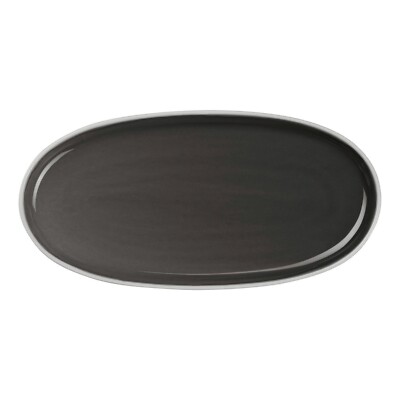 ASA Selection SEMANA Aperitifteller Vorspeisenteller Steinzeug Schwarz B 20 cm