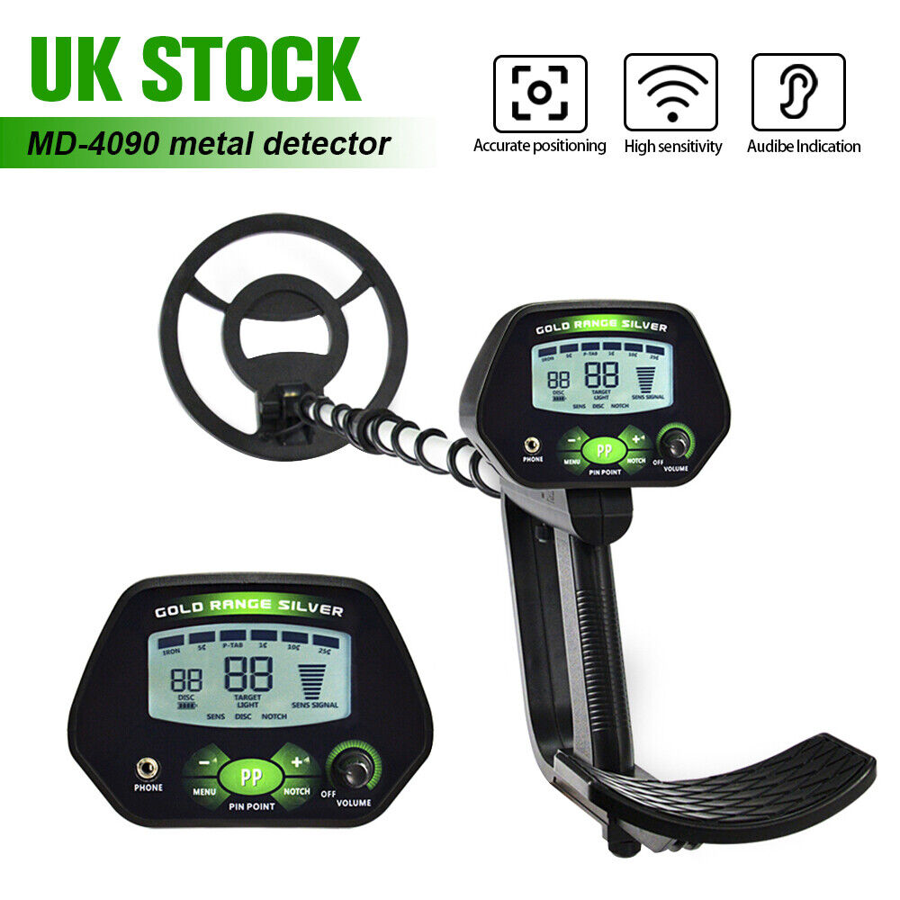 MD-4090 Upgrade LCD Ground Metal Detector Deep Search Gold Finder Waterproof UK