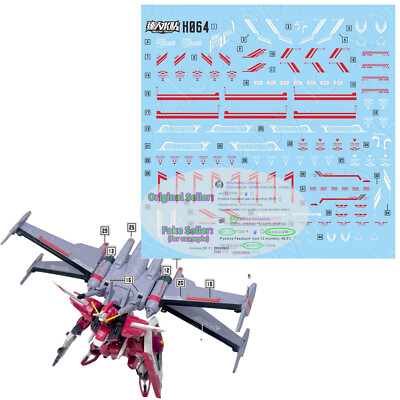 for HG 1/144   Infinite Justice Type II 2 D.L. Master Water UV Light-React Decal