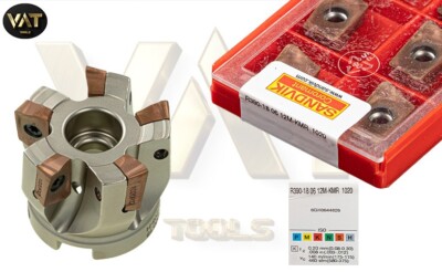 10x Sandvik R390-18 06 12M-KMR 1020 + 90° cutter head D = 50mm with invoice New