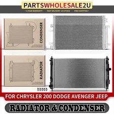 Radiator & AC Condenser Cooling Kit for Dodge Avenger Chrysler 200 Jeep Compass