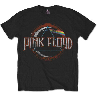 Pink Floyd T-Shirt Dark Side Of The Moon Circle Rock Band Official Schwarz Neu
