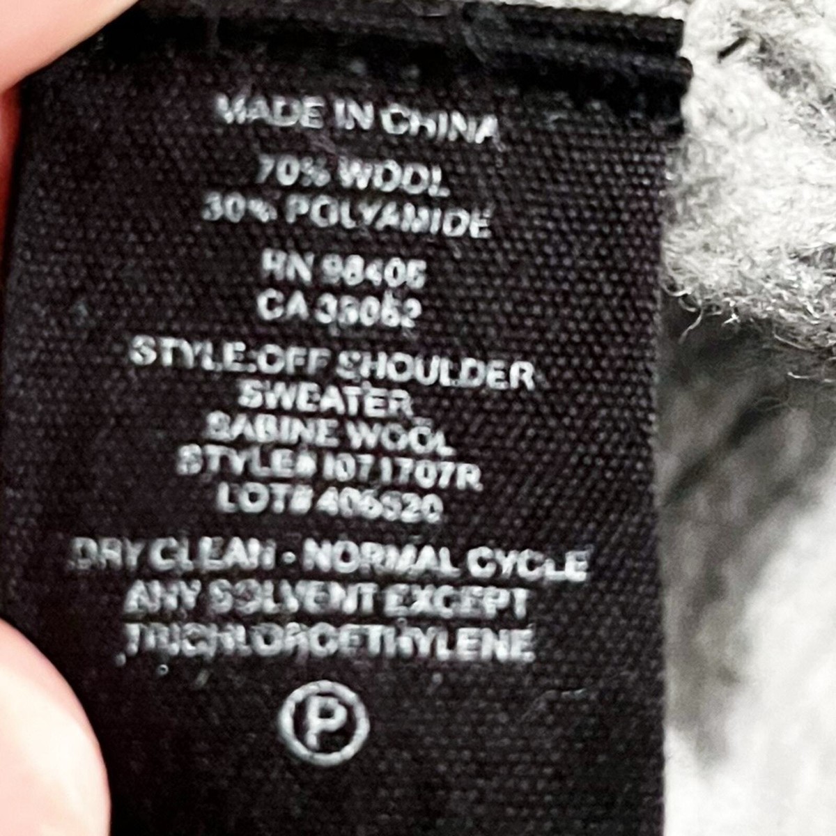 Theory Gray Sabine Wool Knit Fold Over Off The Shoulder Long