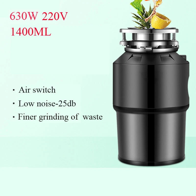 220V Home 1400ML Kitchen Waste Processor Disposer Food Garbage Disposal Crusher - Image 3 of 4