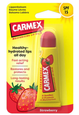 CARMEX MOISTURISING LIP BALM STRAWBERRY LIP BALM 10GR SPF15 DRY LIPS