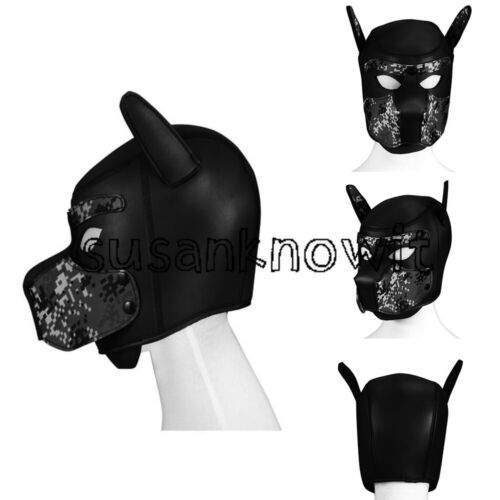 Masque de tête adulte costumes fête d'Halloween esclave retenues fétiches accessoire - Photo 1 sur 32