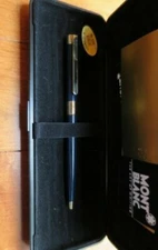 Montblanc Noblesse Ballpoint Pen  Blue  & Gold Trim New In Box