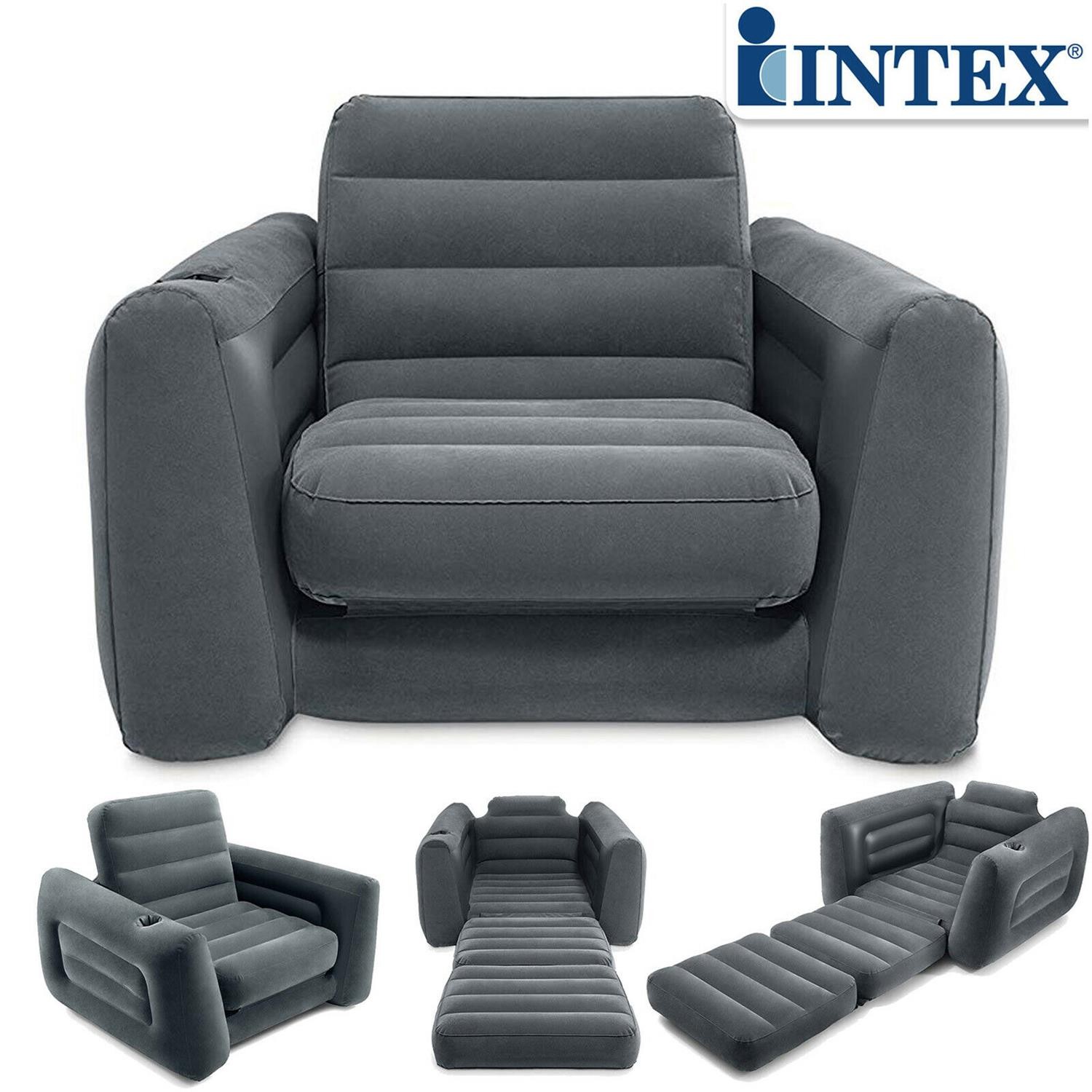 Intex Divano Letto Lounge Poltrona Letto Gonfiabile per Ospiti 117x224x66 cm