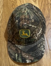 John Deere Toddler Cap One Size Cotton Hat with Camo Green Embroidery