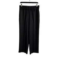JM Collection Womrns Black Pants Sz S elastic waist straight leg B-22