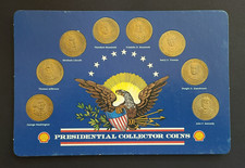 1992 Shell Company Presidential Commemorative Collector Coin Set of 8 Presidents