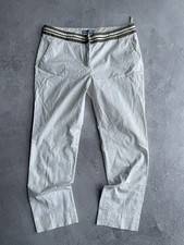 Women’s Prada Milano Pants White Luxury Made In Italy Sz 44 Casual Chis