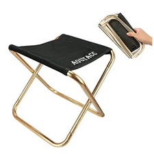  Ultralight Portable Folding Camping Stool for Outdoor 11.8"x11"x11.4" Black