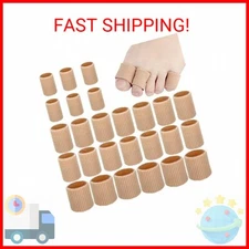 26 Pieces Toe Cushion Tube 0.98 Inches Toe Tubes Sleeves 3 Different Size Soft G