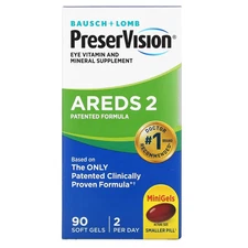 2 X Bausch & Lomb, PreserVision, AREDS 2 Formula, 90 Soft Gels