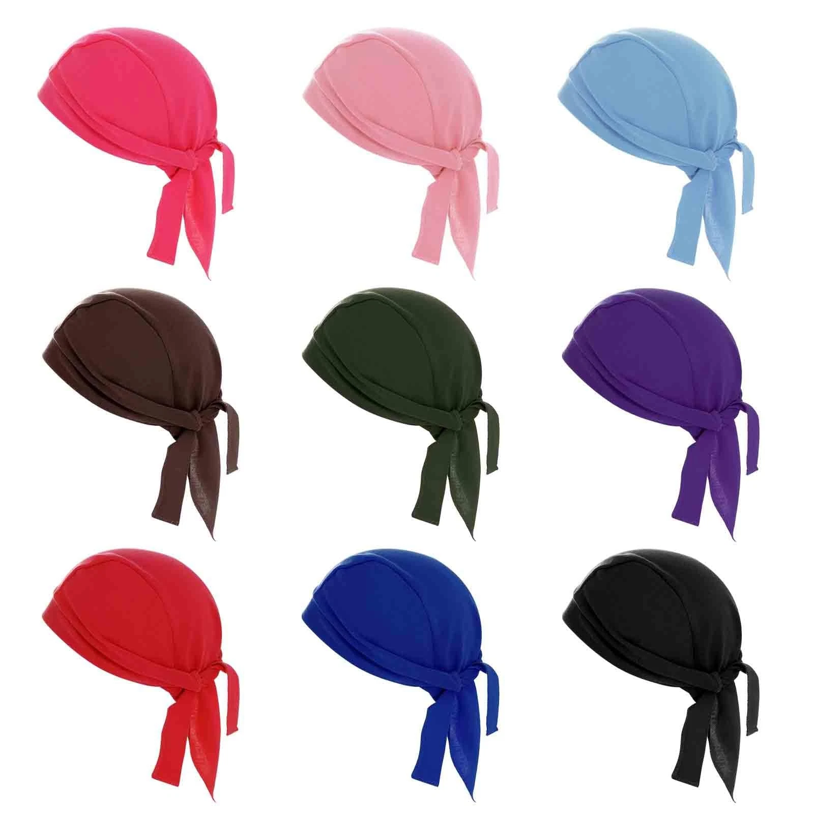 Skull Cap 9 Pieces Sweat Wicking Polyester Beanie One Size Fits Most