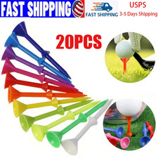 20X Extra Thick Golf Tees Cup Design 3.26" Unbreakable Stability Mixed Color US