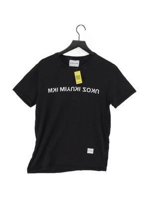 MKI MIYUKI ZOKU Damen T-Shirt L schwarz 100% Baumwolle Basic