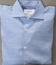Charles Tyrwhitt Men's Horizontal Stripe Extra Slim Fit Dress Shirt Size 17 X 35